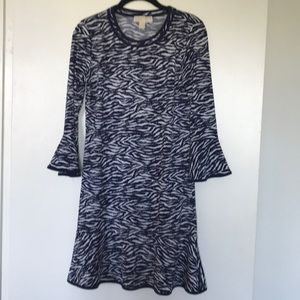 Michael Kors Navy/White Zebra Dress